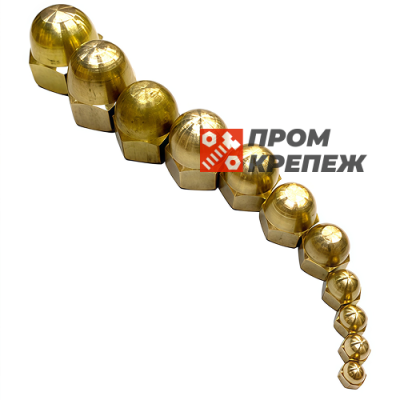 Гайка колпачковая М14 DIN 1587 латунь 